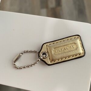Coach Metallic Gold Handbag  Tag with Chain